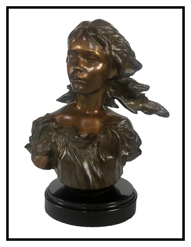 Frederick Hart Poetry Bronze Sculpture Signed Female Torso The Muses Bust Artwork: This lot includes:Gallery COA & free domestic shipping (*insurance and international shipping for an additional charge)Artist: Frederick Hart Title: The Muses: PoetryMedium: BronzeSize: 17.5" x 14.5"S