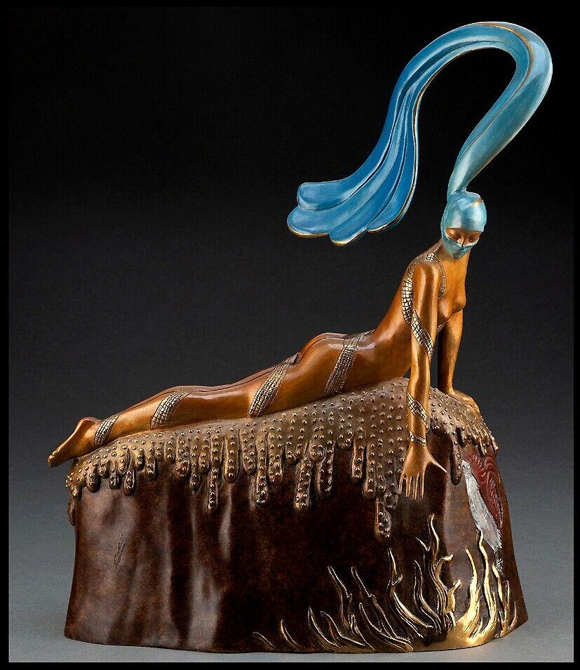 ERTE Signed BRONZE Sculpture FRENCH ROOSTER Original Art Deco $20,000 Retail (1 of 2)