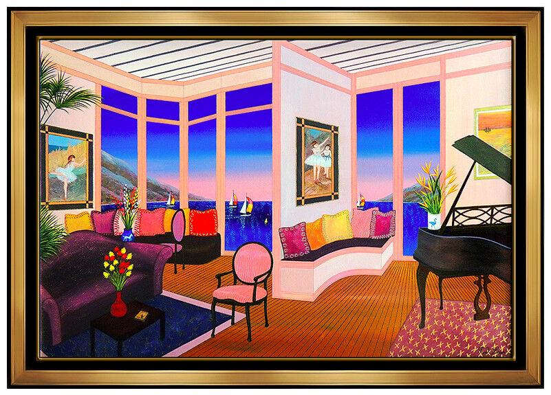 Fanch Ledan Large Original Painting Acrylic On Canvas Signed Interior Degas Art (1 of 8)