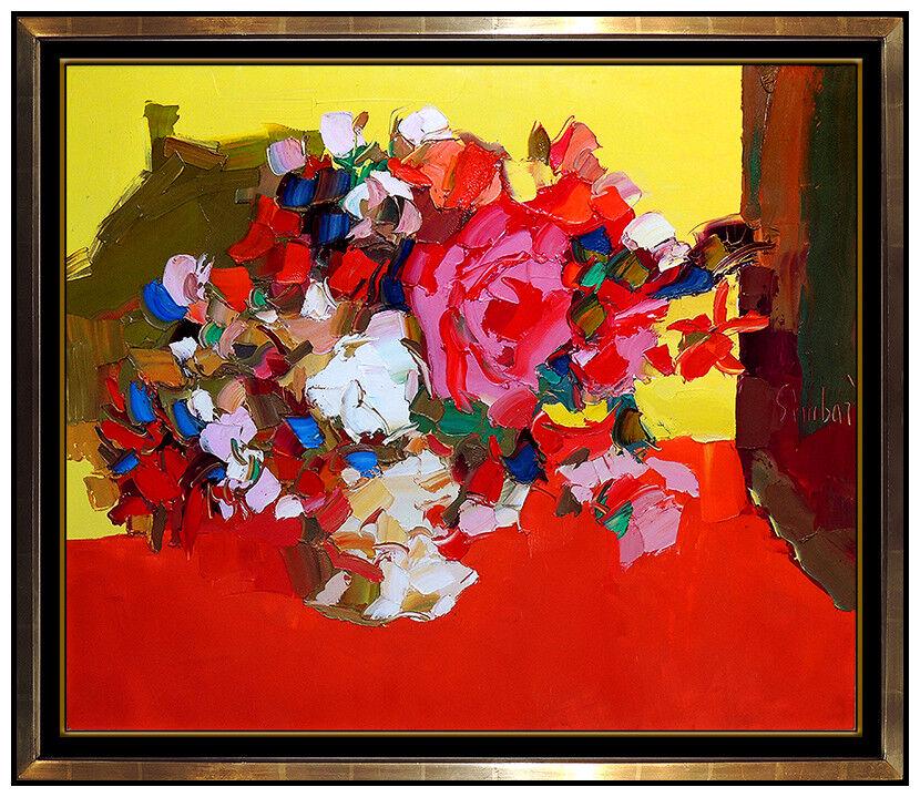 Nicola Simbari Large Oil Painting On Canvas Original Still Life Artwork Signed (1 of 6)