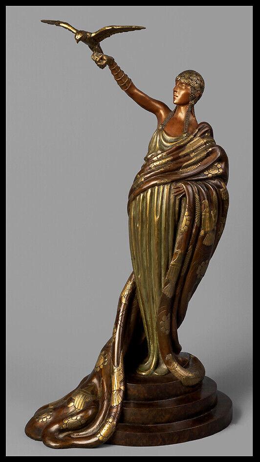 Erte $35,000 Retail Signed Bronze Sculpture Victoire Original Female Art Deco Rare (1 of 3)