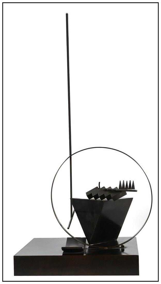 Fletcher Benton Original Painted Steel Sculpture Signed Industrial Modern Art (1 of 5)