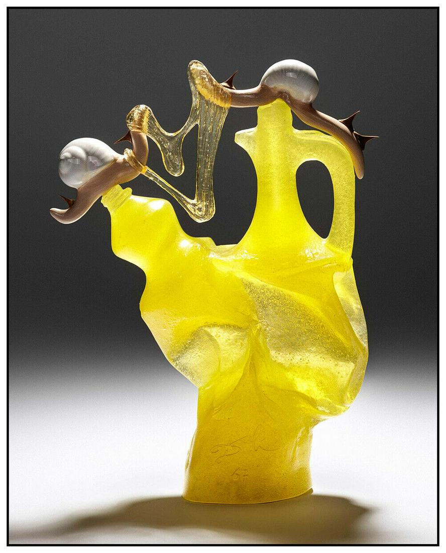 Salvador Dali Important Is The Rose Pate De Verre Glass Sculpture Signed Ceramic (1 of 4)