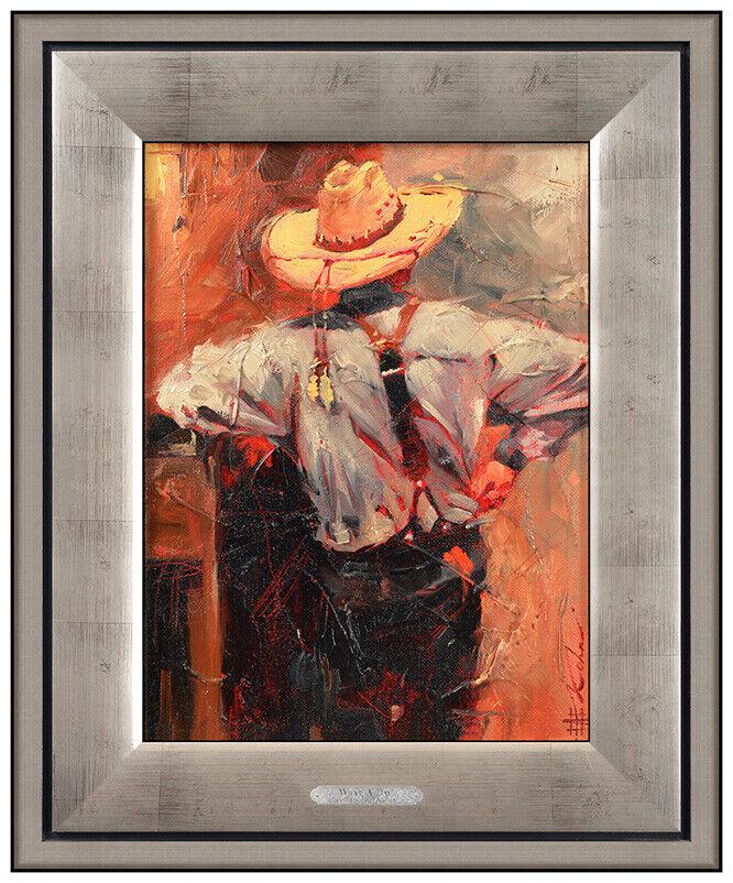 Andre Kohn Original Oil Painting On Canvas Board Figurative Signed Framed Art (1 of 5)