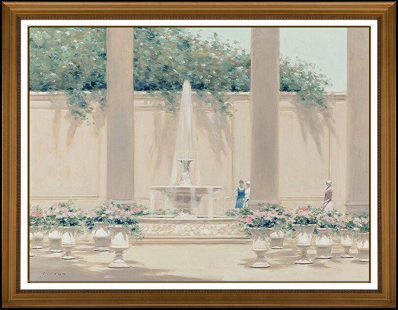 Andre Gisson Large Original Oil Painting On Canvas Signed Floral Cityscape Art (1 of 5)
