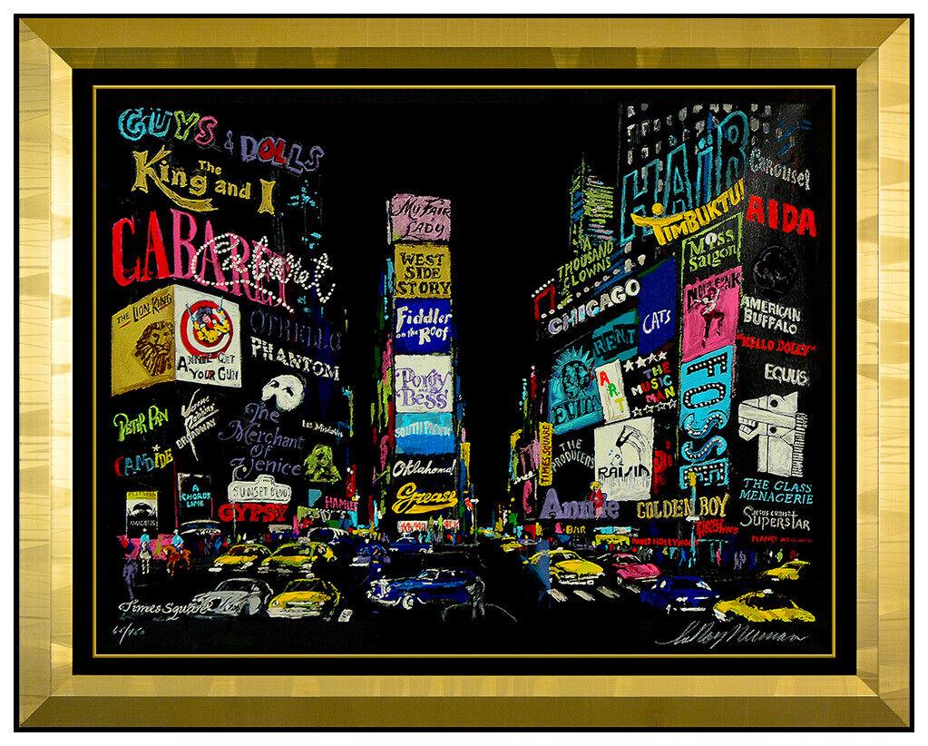 Leroy Neiman Lights Of Broadway Serigraph Hand Signed Large New York Cityscape (1 of 5)