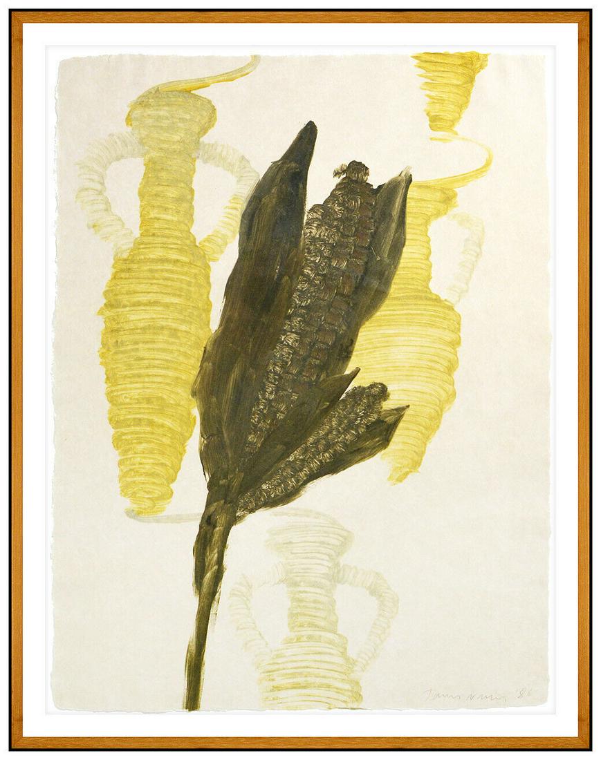 James Nares Original Monotype Hand Signed Modern Large Abstract Painting Art Oil: This lot includes:Gallery COA & free domestic shipping (*insurance and international shipping for an additional charge)Artist: James Nares Medium: Original MonotypeSize: 30" x 22" Framed: 38” x