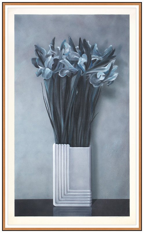Mark Stephen Stock Original Large Acrylic Painting Floral Still Life Framed Artork (1 of 5)