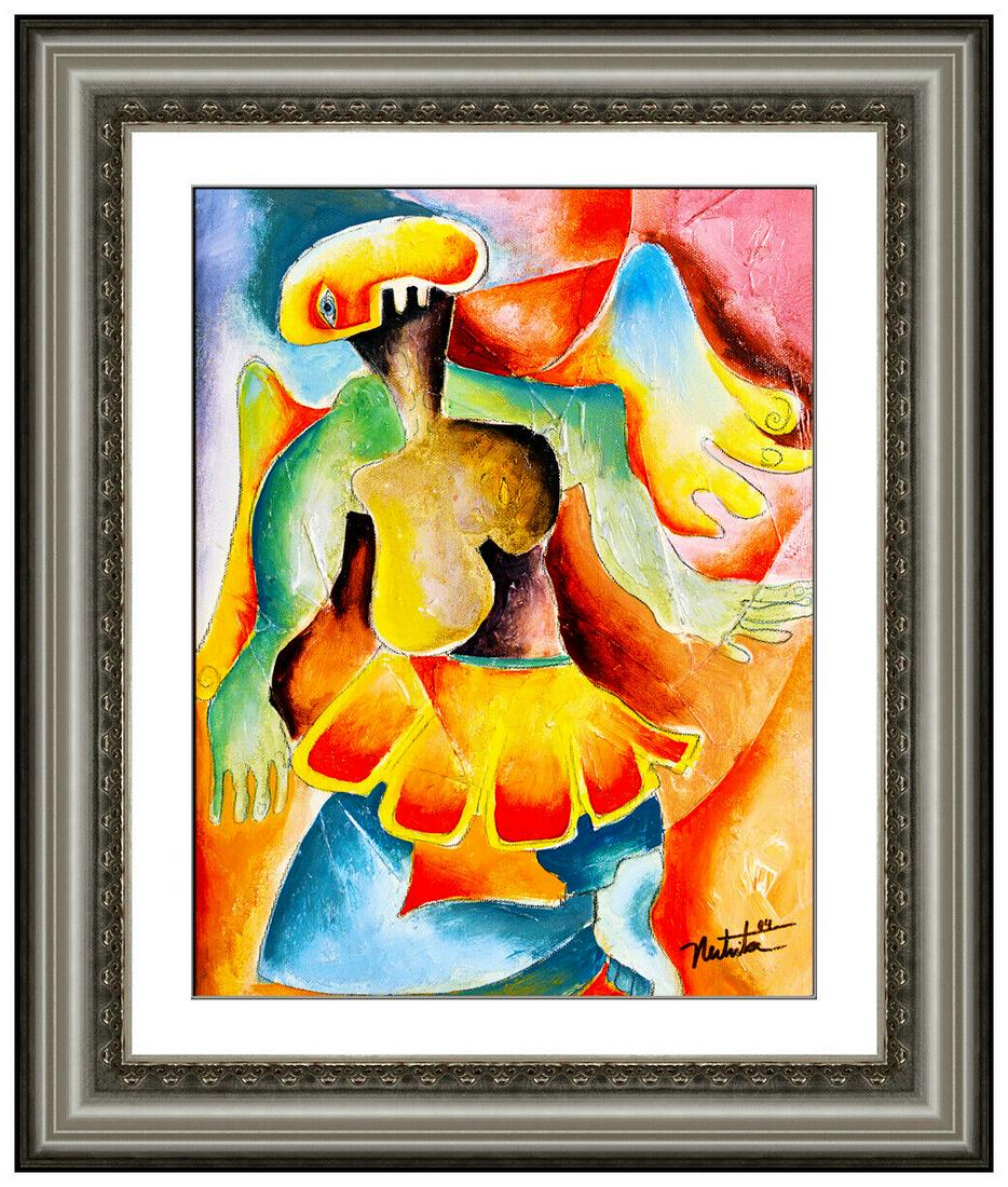 Alexandra Nechita Original Acrylic Painting On Canvas Figurative Signed Cubism (1 of 4)