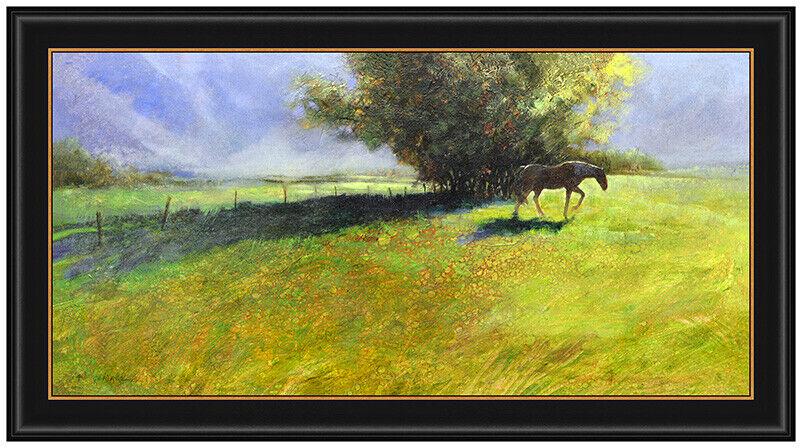 Jerolyn Dirks Original Oil Painting On Board Horse Landscape Signed Framed Art (1 of 4)