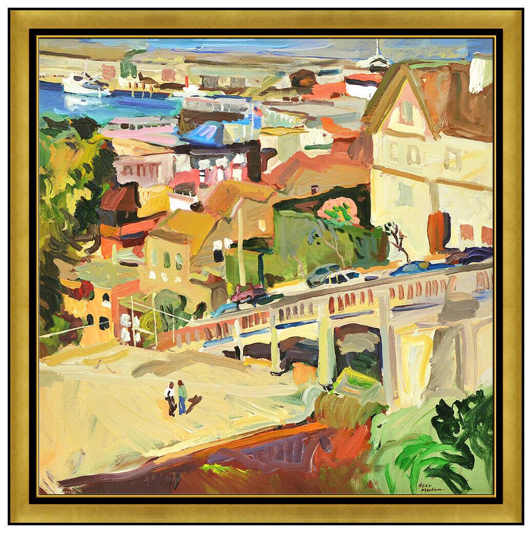 Geer Morton Large Original San Francisco Cityscape Painting On Canvas Signed Art (1 of 6)