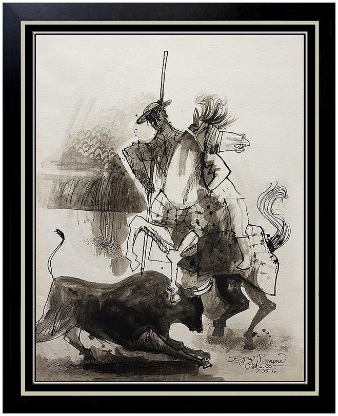 George Byron Browne Original Painting Gouache On Board Signed Don Quixote Oil: This lot includes:Gallery COA & free domestic shipping (*insurance and international shipping for an additional charge)Artist: Byron Browne Title: The Legend of Don QuixoteMedium: Original Gouache Pai
