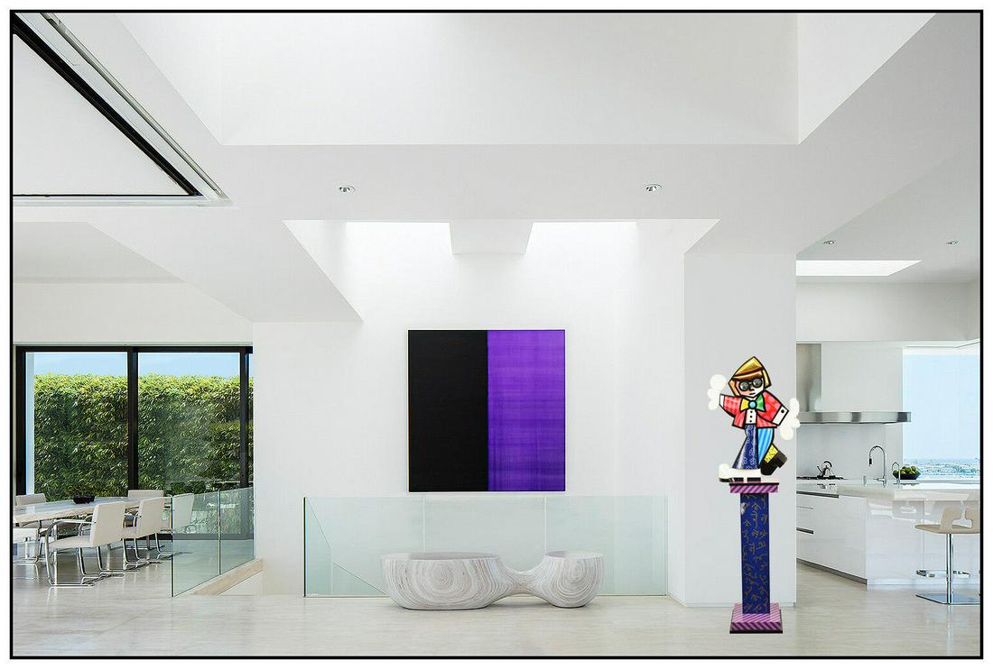 Romero Britto Cool Kid Large Sculpture Original Painting Hand Signed Full Round (1 of 4)