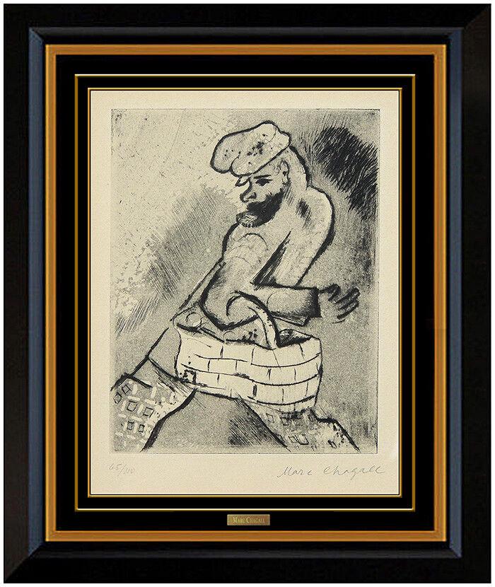 Marc Chagall Original Aquatint Hand Signed Man With A Basket Modernism Artwork (1 of 6)