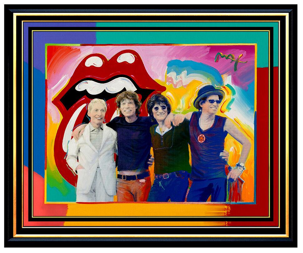 Peter Max Original Acrylic Painting On Canvas Signed Rolling Stones Mick Jagger (1 of 6)