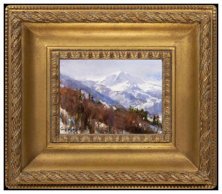 Cyrus Afsary Original Oil Painting On Board Mountain Landscape Signed Art Framed (1 of 4)