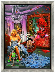 Adam Scott Rote Large Alice In Wonderland Drink Me Giclee On Canvas Signed Art: This lot includes:Gallery COA & free domestic shipping (*insurance and international shipping for an additional charge)Artist: Adam Scott RoteTitle: Alice in Wonderland - Drink MeMedium: Giclee on Can