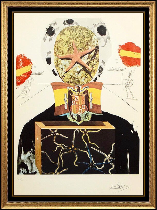 Salvador Dali Original Color Etching Hand Signed Surrealist King Large Artwork (1 of 5)
