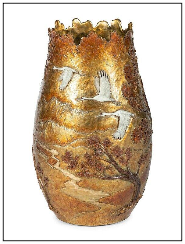 Joan Zygmunt Large Bronze Sculpture Wilderness Odyssey Signed Relief Vase Art (1 of 6)