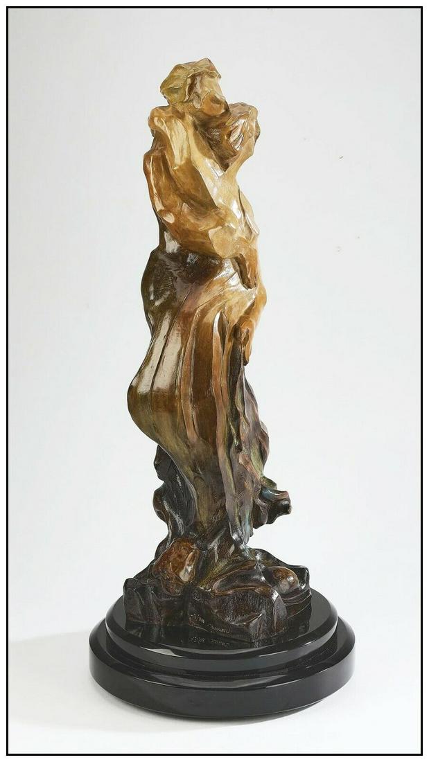 Hessam Abrishami Original Bronze Sculpture Inseparable Love Signed Art Authentic: This lot includes:Gallery COA & free domestic shipping (*insurance and international shipping for an additional charge)Artist: Hessam AbrishamiTitle: InseparableMedium: bronzeSize: 22.5" high x 10" x