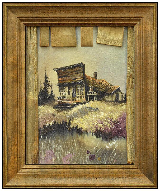Ted Blaylock Rare Original Landscape Painting Oil On Board Signed Framed Artwork (1 of 4)