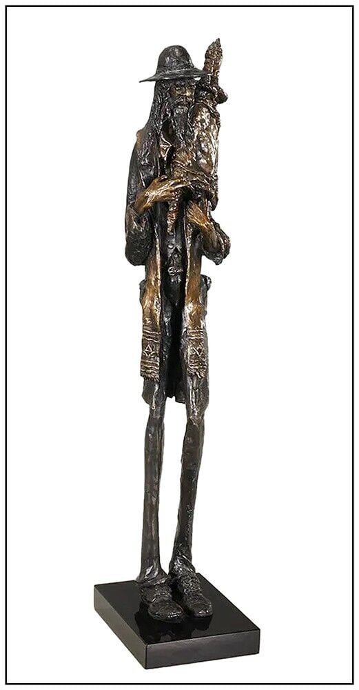 Gib Singleton Large Original Bronze Sculpture Signed Rabbi Figurative Portrait (1 of 7)