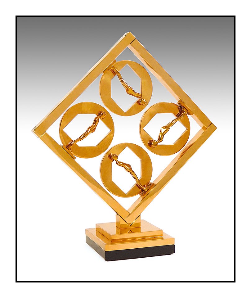 Ernest Trova Original Bronze Sculpture Falling Man Figures In Frame Signed Art: This lot includes:Gallery COA & free domestic shipping (*insurance and international shipping for an additional charge)Artist: Ernest TrovaTitle: Falling Man (Figures in Frame)Medium: Bronze