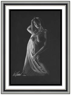 Bill Mack Original Pastel Painting Signed Figurative Female Portrait Framed Art: This lot includes:Gallery COA & free domestic shipping (*insurance and international shipping for an additional charge)Artist: Bill MackTitle: Sheer ConceptMedium: Pastel Painting Size: 21 ½&rd