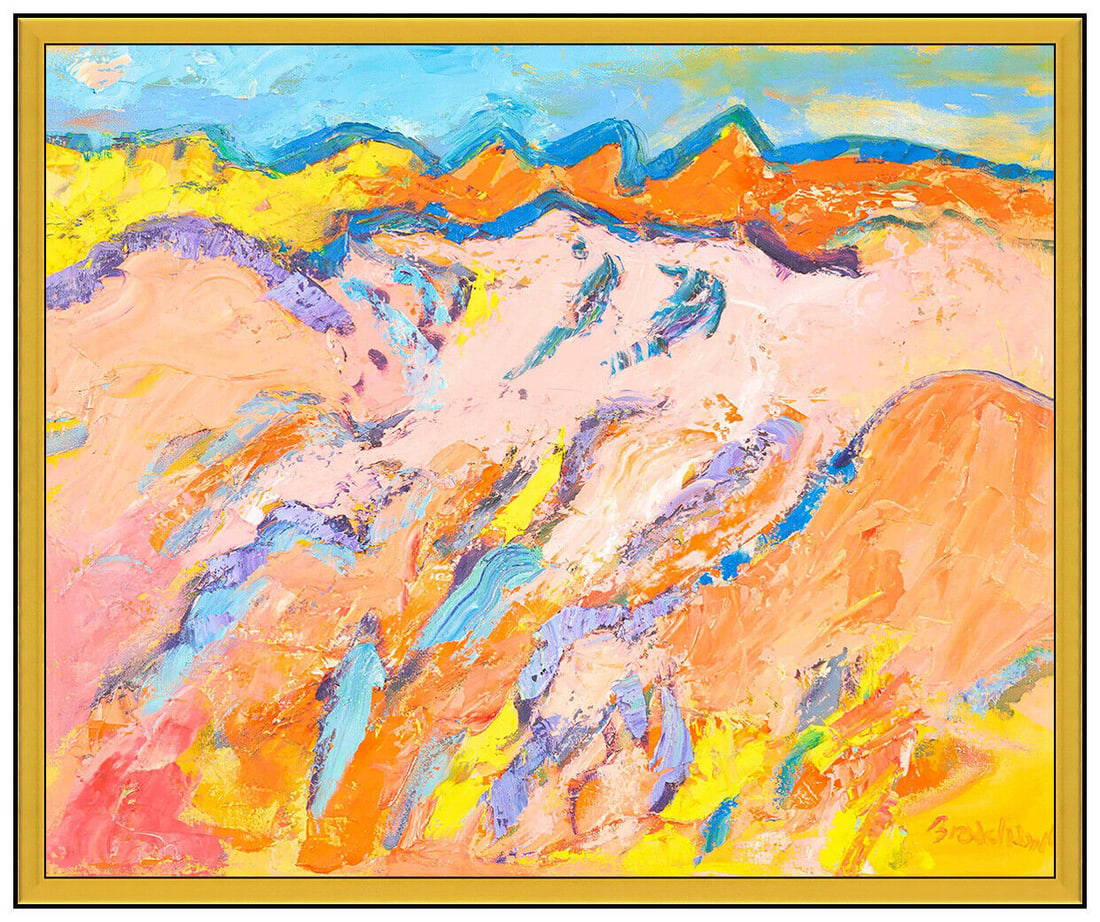 Brian Bradshaw Large Oil Painting On Canvas Sand Landscape Signed