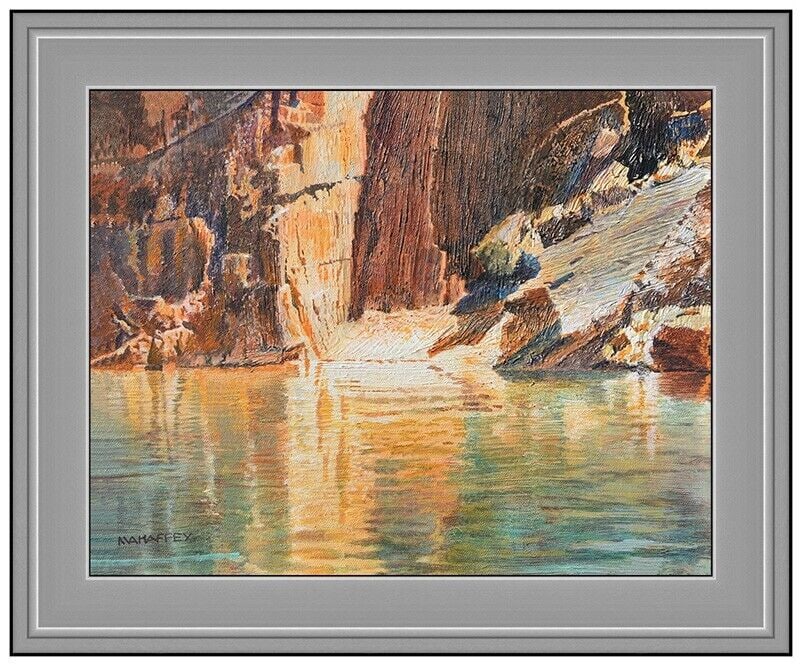 Merrill Mahaffey Original Acrylic Painting On Canvas Signed Landscape Framed Art Auction
