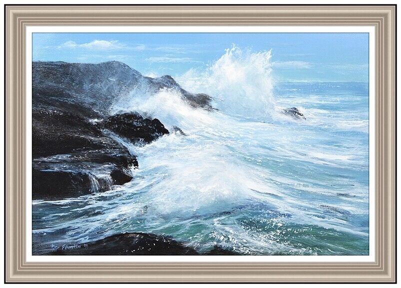 Peter Ellenshaw Original Oil Painting On Canvas Seascape Ocean Signed Framed Art (1 of 7)