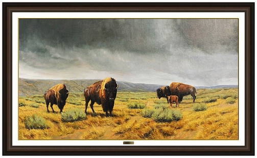 Gordon Brown Large Original Painting Oil On Canvas Signed Western Landscape Art: This Lot Includes: Gallery Coa & Free Domestic Shipping (*Insurance And International Shipping For An Additional Charge) Artist: Gordon Brown Title: Green Pastures Medium: Oil On Canvas  Size: 20&rdqu