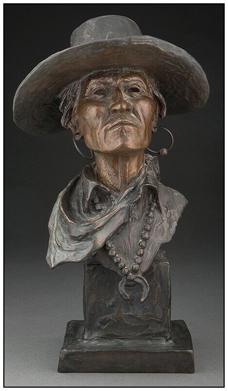 Joe Beeler Original Bronze Sculpture The Mystic Western Figure Woman Sigend Art (1 of 5)