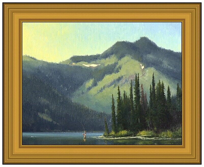 Jeff Walker Original Oil Painting On Canvas Mountain Landscape Signed Framed Art (1 of 4)