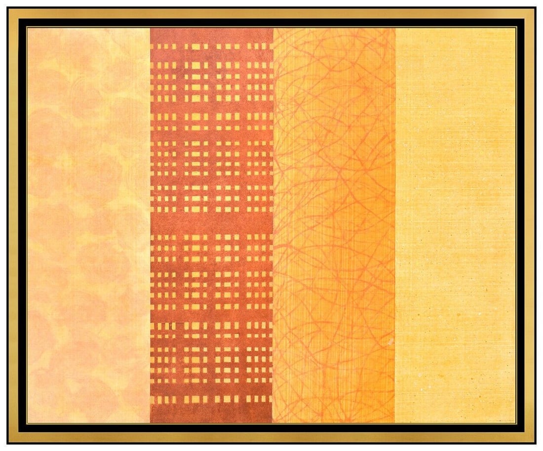 David Shapiro Large Original Painting On Canvas Signed Monoprint Framed Artwork: This lot includes:Gallery COA & free domestic shipping (*insurance and international shipping for an additional charge)Artist: David Shapiro Title: Seer Actor Knows Does Medium: Monoprint with Acrylic