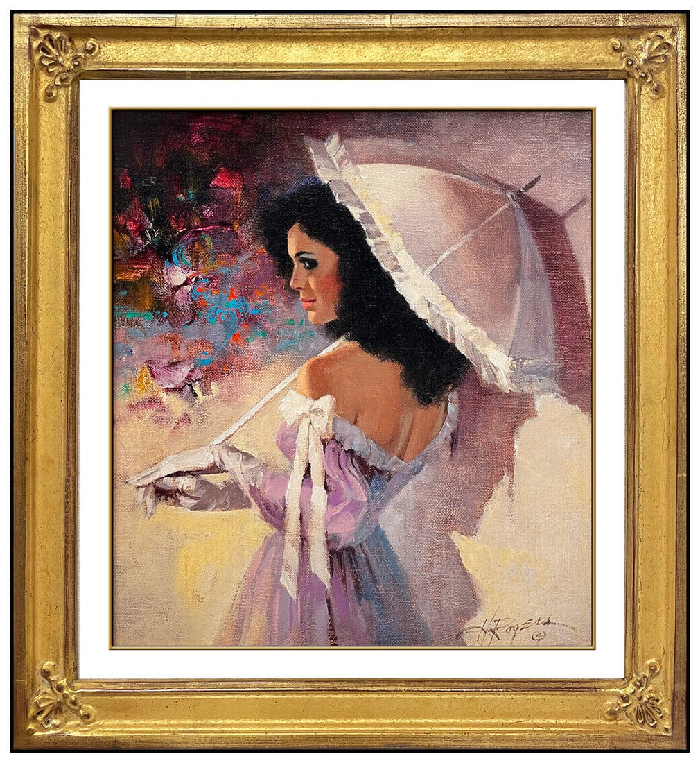 Howard Rogers Original Oil On Canvas Painting Female Portrait Signed Framed Art (1 of 4)