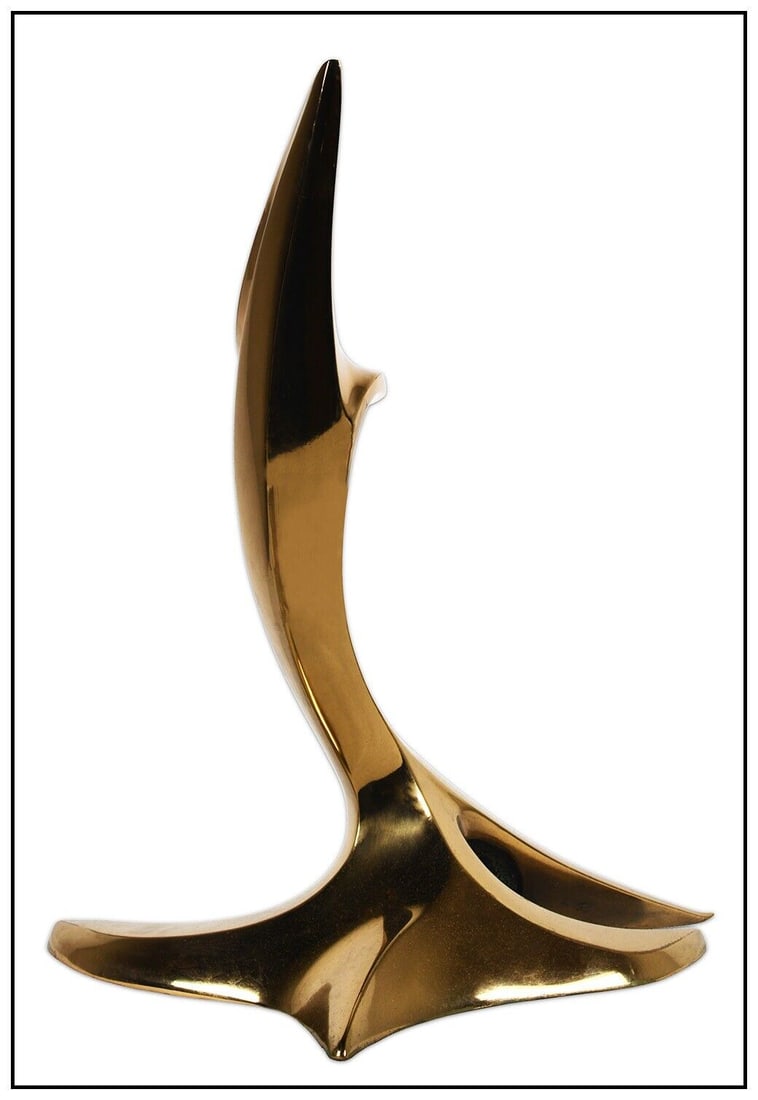 Bob Bennett Original Full Round Crest Bronze Sculpture Signed Modern Artwork Tom: This lot includes:Gallery COA & free domestic shipping (*insurance and international shipping for an additional charge)Artist: Bob Bennett Title: CrestMedium: BronzeSize: 18” tall,Signed: in bro