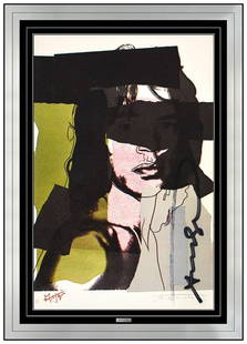 Andy Warhol Mick Jagger Color Lithograph Hand Signed Original Portrait Pop Art: This Lot Includes:Gallery Coa & Free Domestic Shipping (*Insurance And International Shipping For An Additional Charge)Artist: Andy WarholTitle: Mick Jagger (Invitation)Medium: LithographSize: 6" X 4"