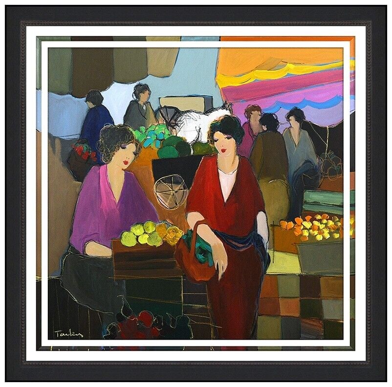 Itzchak Tarkay Large Original Acrylic Painting On Canvas Female Ladies Signed (1 of 6)