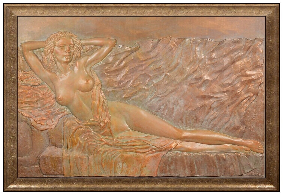 Angelo Gagik Large Wall Relief Sculpture Slumber Original Signed Framed Artwork (1 of 6)