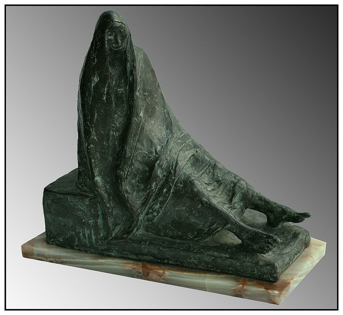 Francisco Zuniga Bronze Sculpture Mujer En Banco Con Las Piernas Signed Artwork (1 of 6)