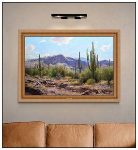 Robert Peters Large Original Oil Painting On Canvas Signed Landscape Framed Art: This Lot Includes:Gallery Coa & Free Domestic Shipping (*Insurance And International Shipping For An Additional Charge)Artist: Robert PetersTitle: August AfternoonMedium: Oil Painting On CanvasSize: 2