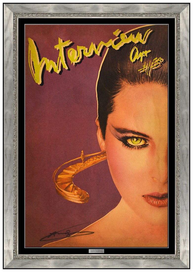 Andy Warhol Original Hand Signed Interview Magazine April 1980 Oxenberg Framed (1 of 5)