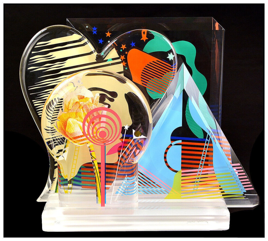 Yankel Ginzburg Reflecting Worlds Original Acrylic Sculpture Hand Signed Modern (1 of 5)