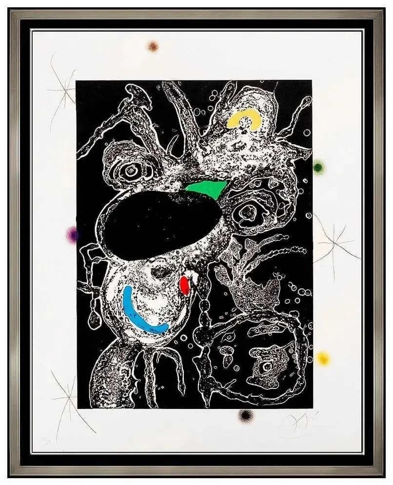 Joan Miro Espriu Aquatint Etching Hand Signed Abstract Art (1 of 6)