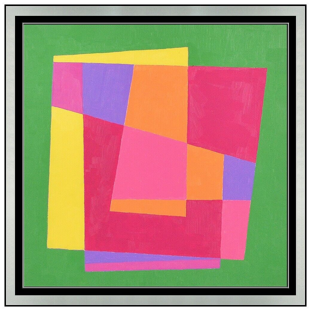 Henryk Stazewski Original Signed Acrylic Painting On Board Framed Signed Art (1 of 4)