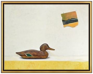 Ron Rizk Original Oil On Board Large Still Life Signed Painting Framed Artwork