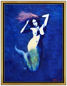 Oryan Original Painting On Canvas Large Nude Female Portrait Modern Framed Art