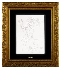 Alexandra Nechita Original Ink Drawing Signed Cubism Painting Art Authentic