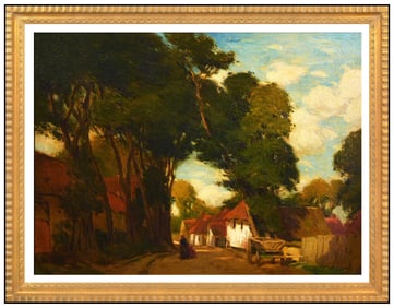 William Smith Robinson Original Landscape Oil Painting On Canvas Signed Framed